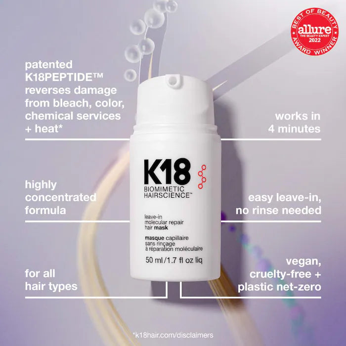 K18 Biomimetic Hairscience Leave-In Molecular Repair Hair Mask